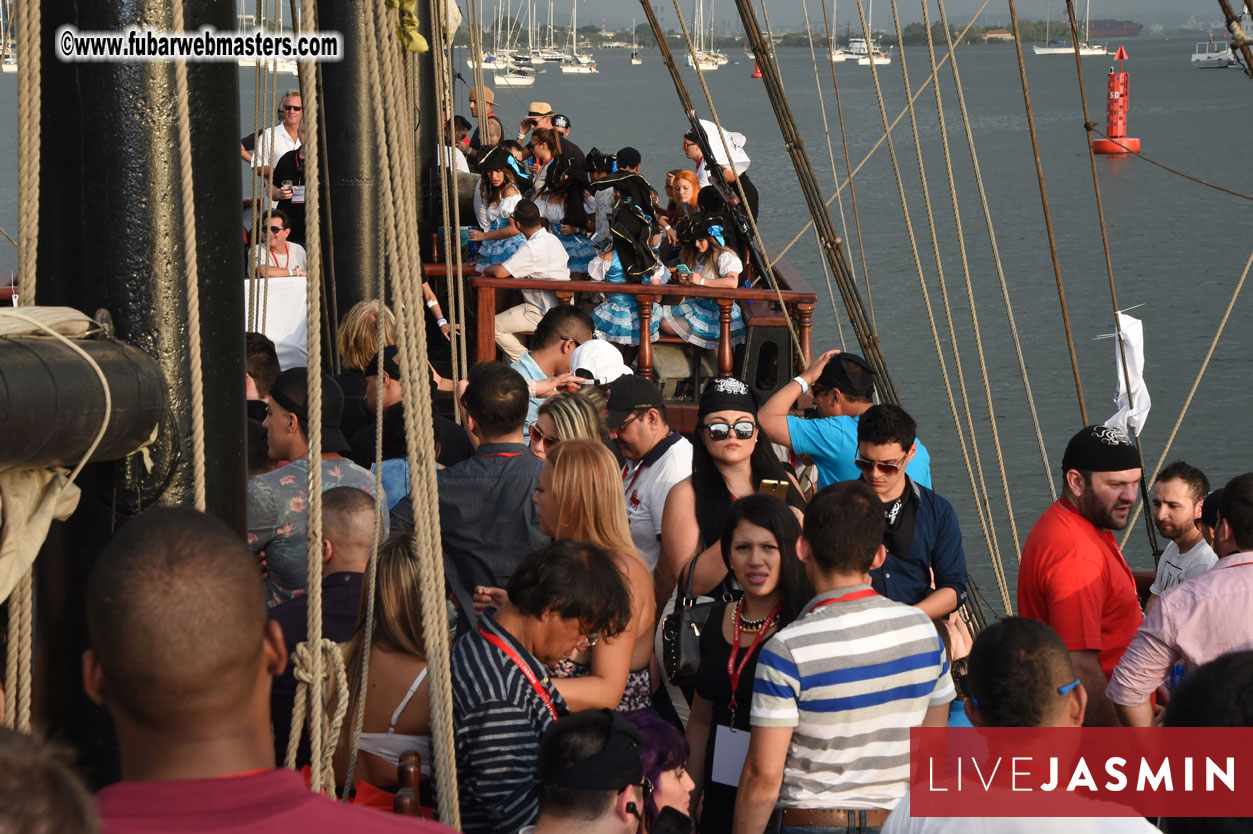 Champagne Networking Pirate Boat