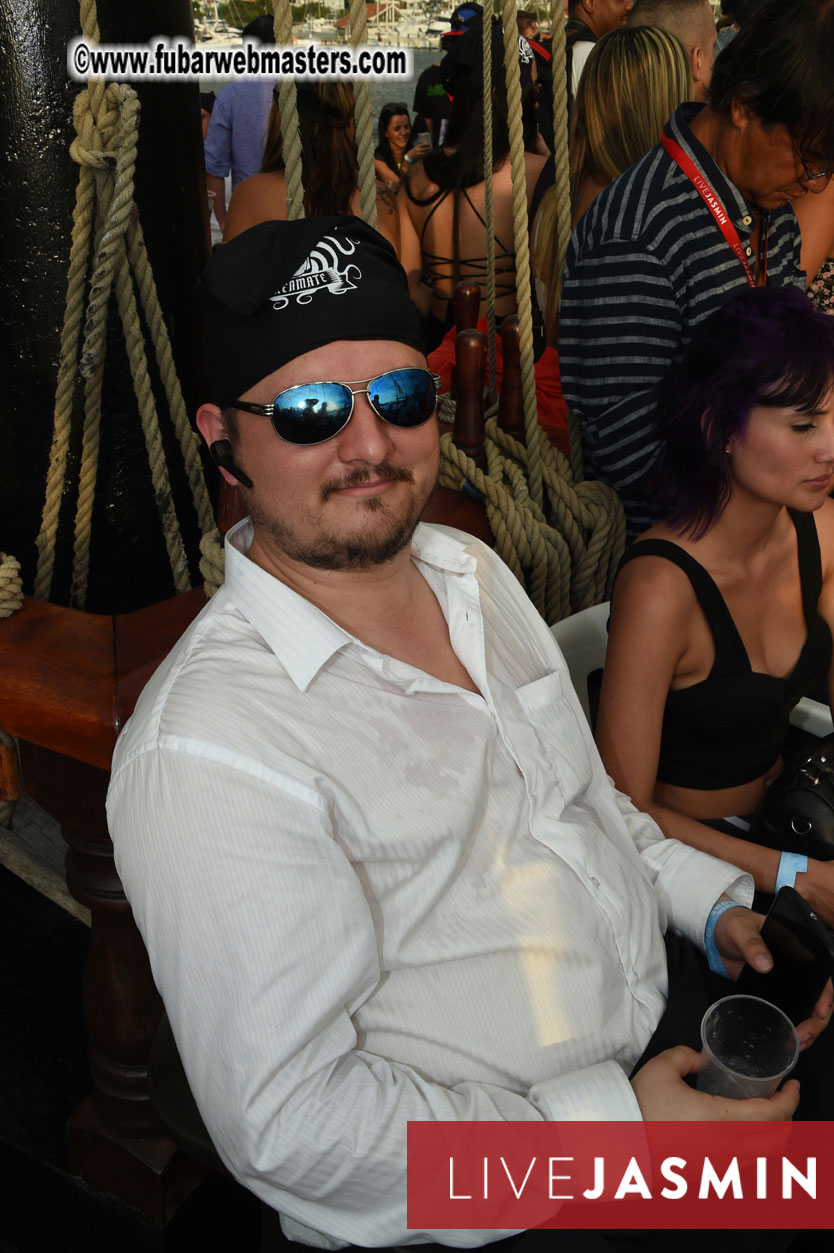 Champagne Networking Pirate Boat