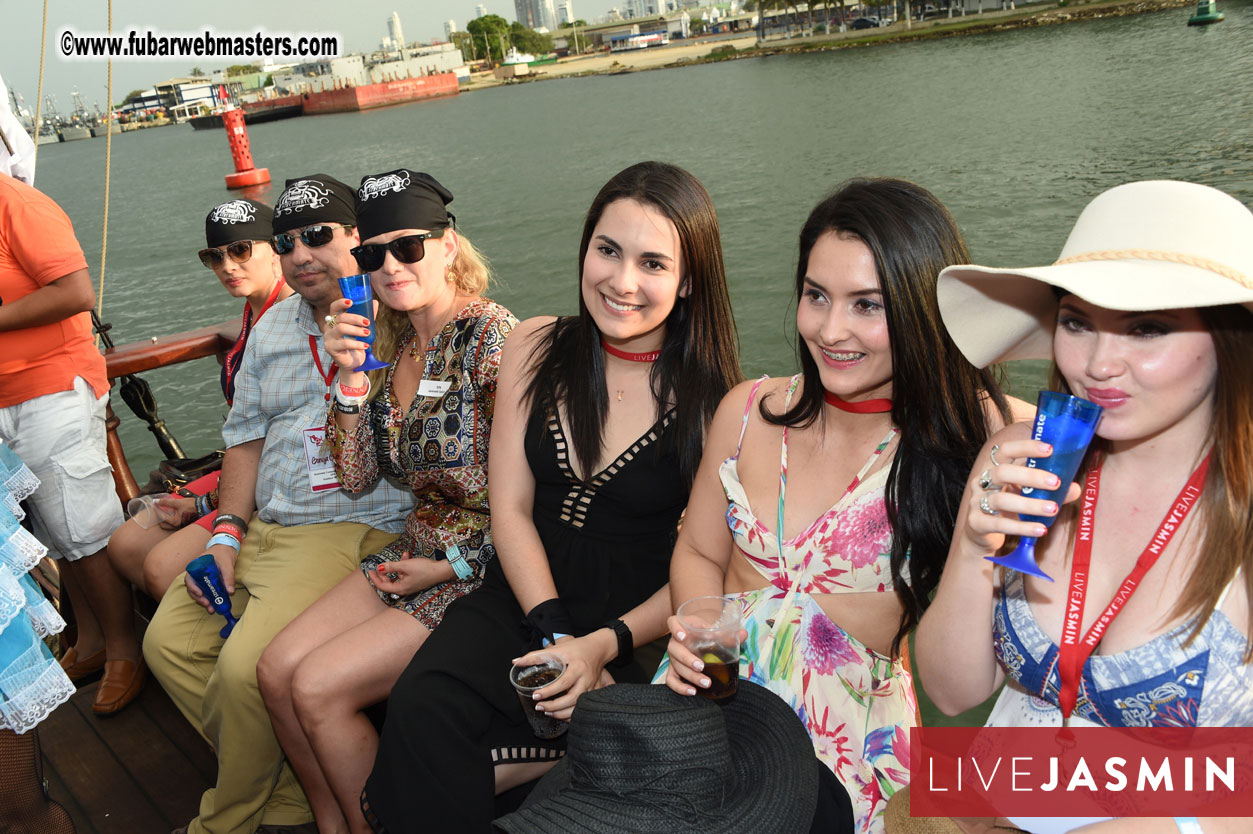 Champagne Networking Pirate Boat