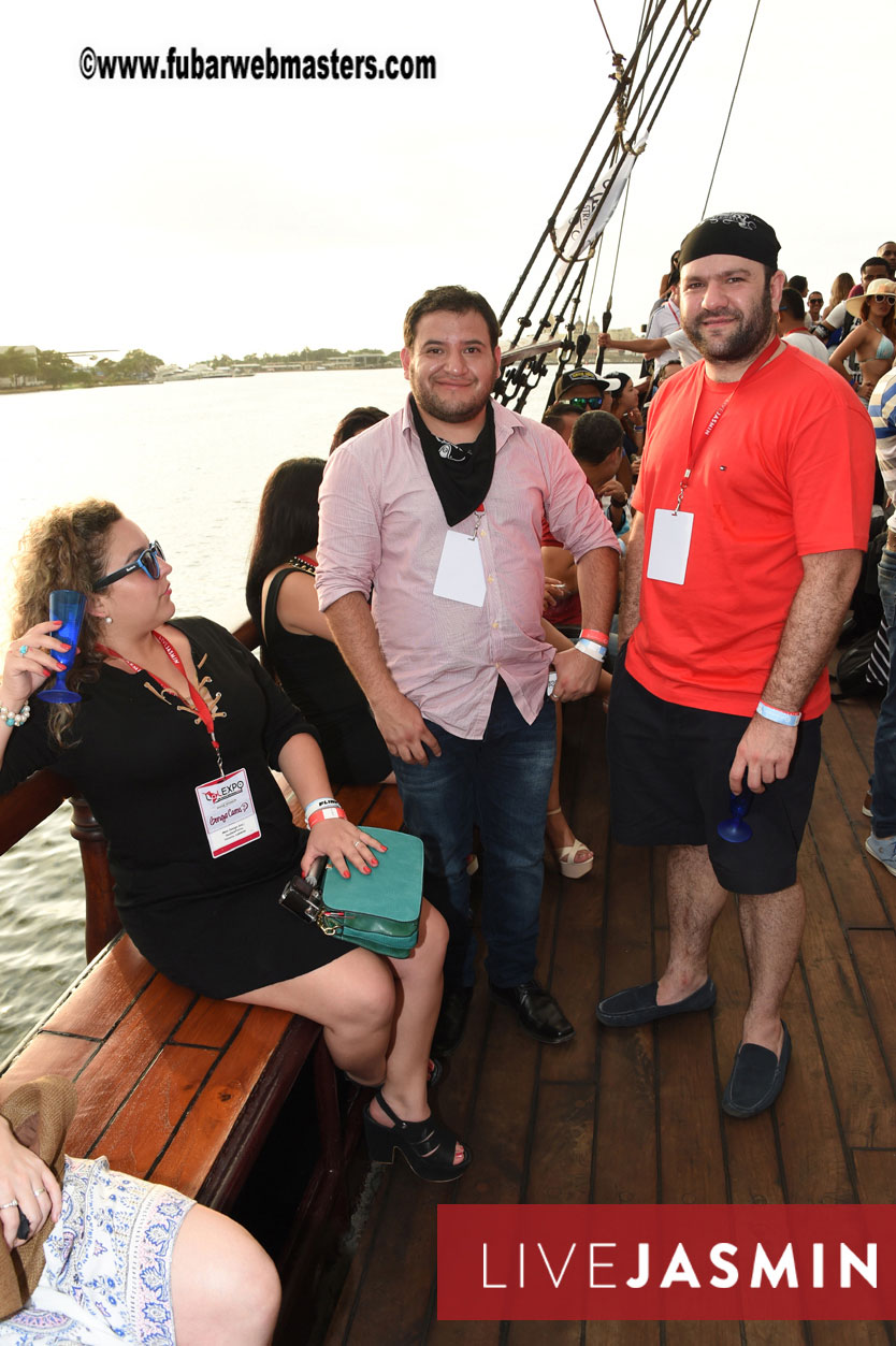 Champagne Networking Pirate Boat