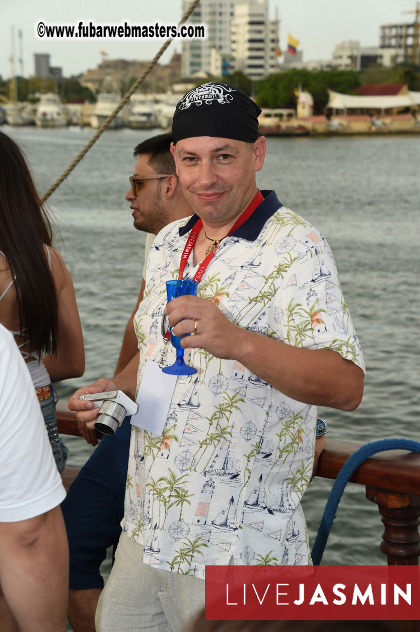 Champagne Networking Pirate Boat