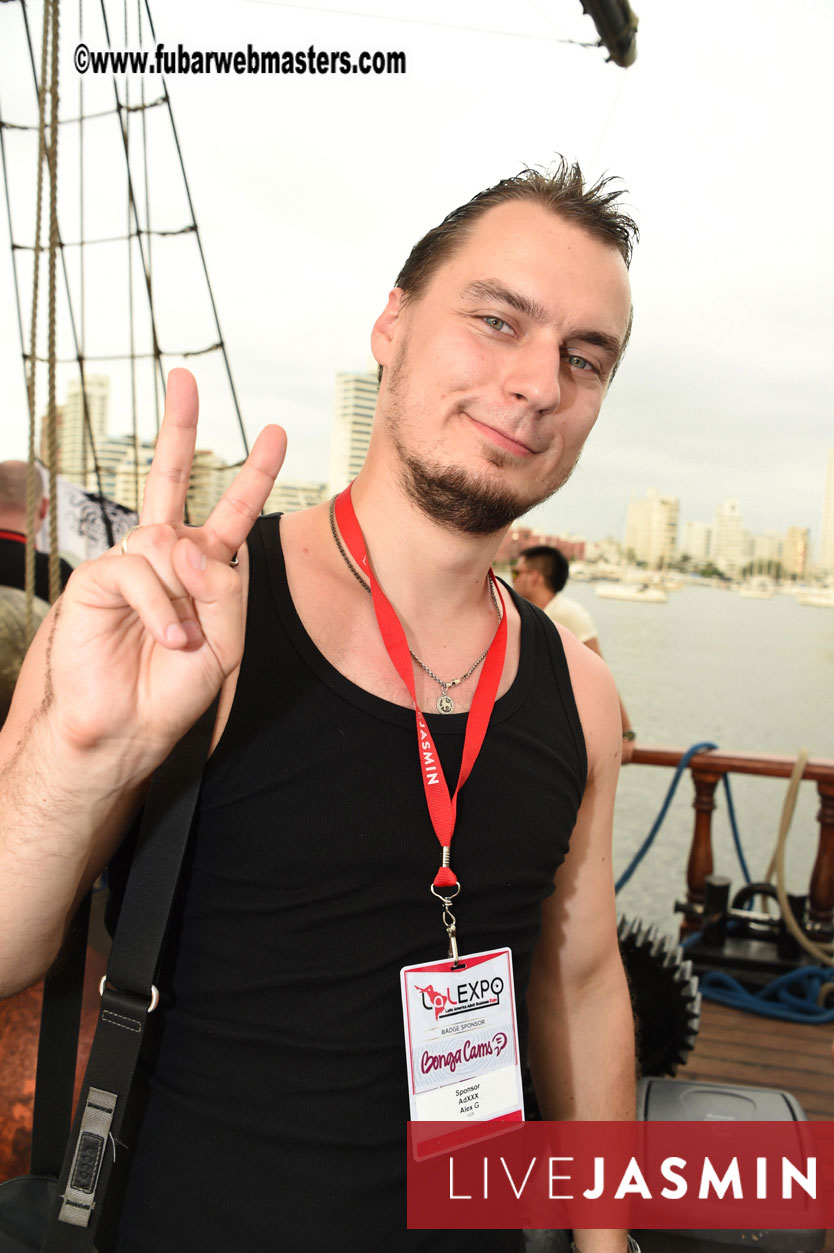 Champagne Networking Pirate Boat