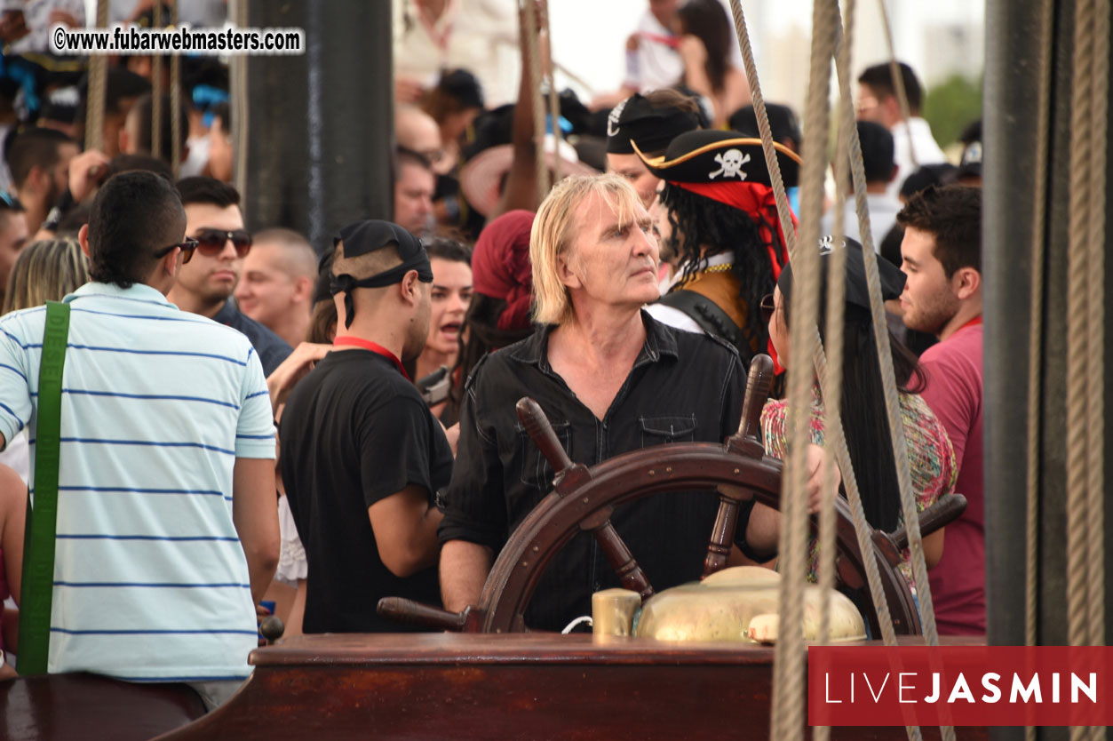 Champagne Networking Pirate Boat