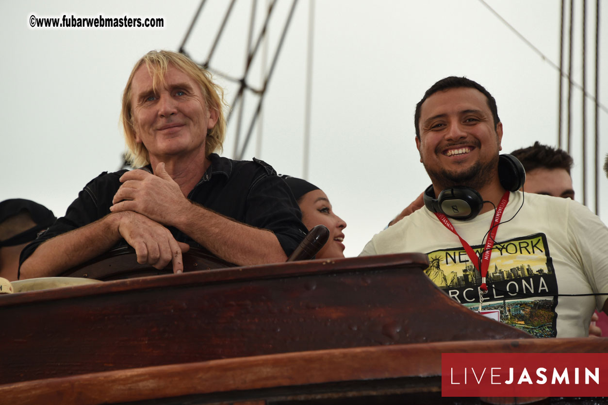 Champagne Networking Pirate Boat