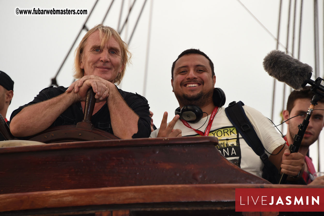 Champagne Networking Pirate Boat