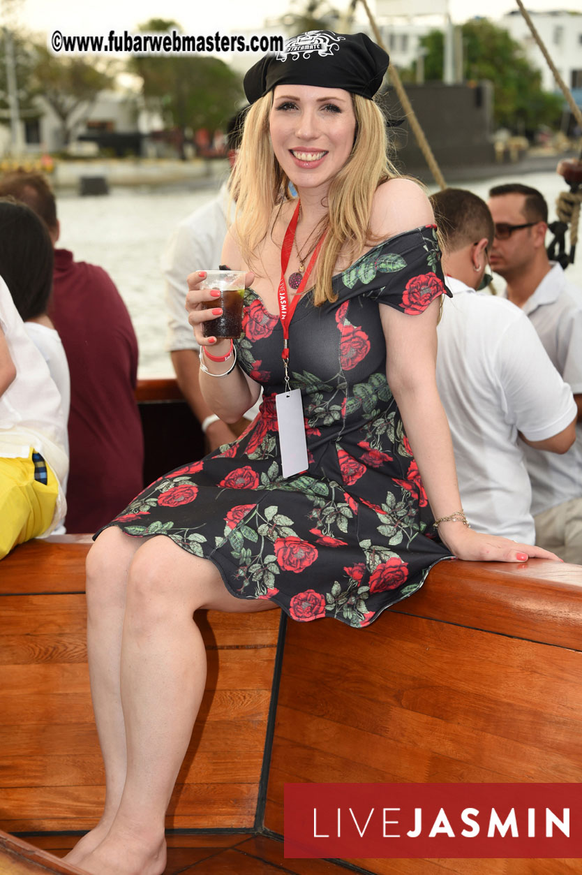 Champagne Networking Pirate Boat