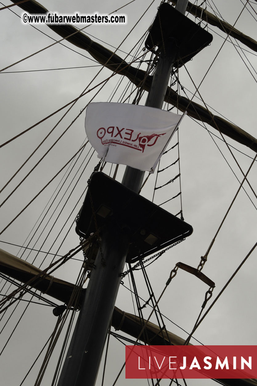 Champagne Networking Pirate Boat