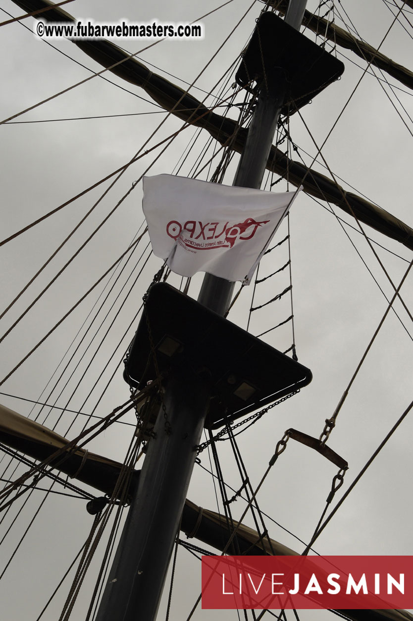 Champagne Networking Pirate Boat