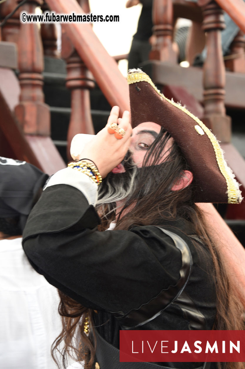 Champagne Networking Pirate Boat