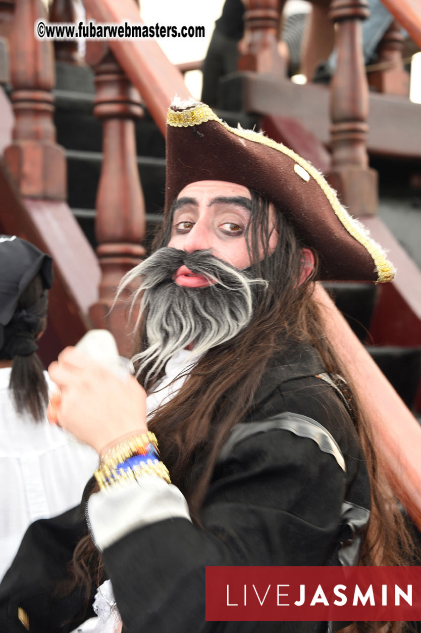 Champagne Networking Pirate Boat