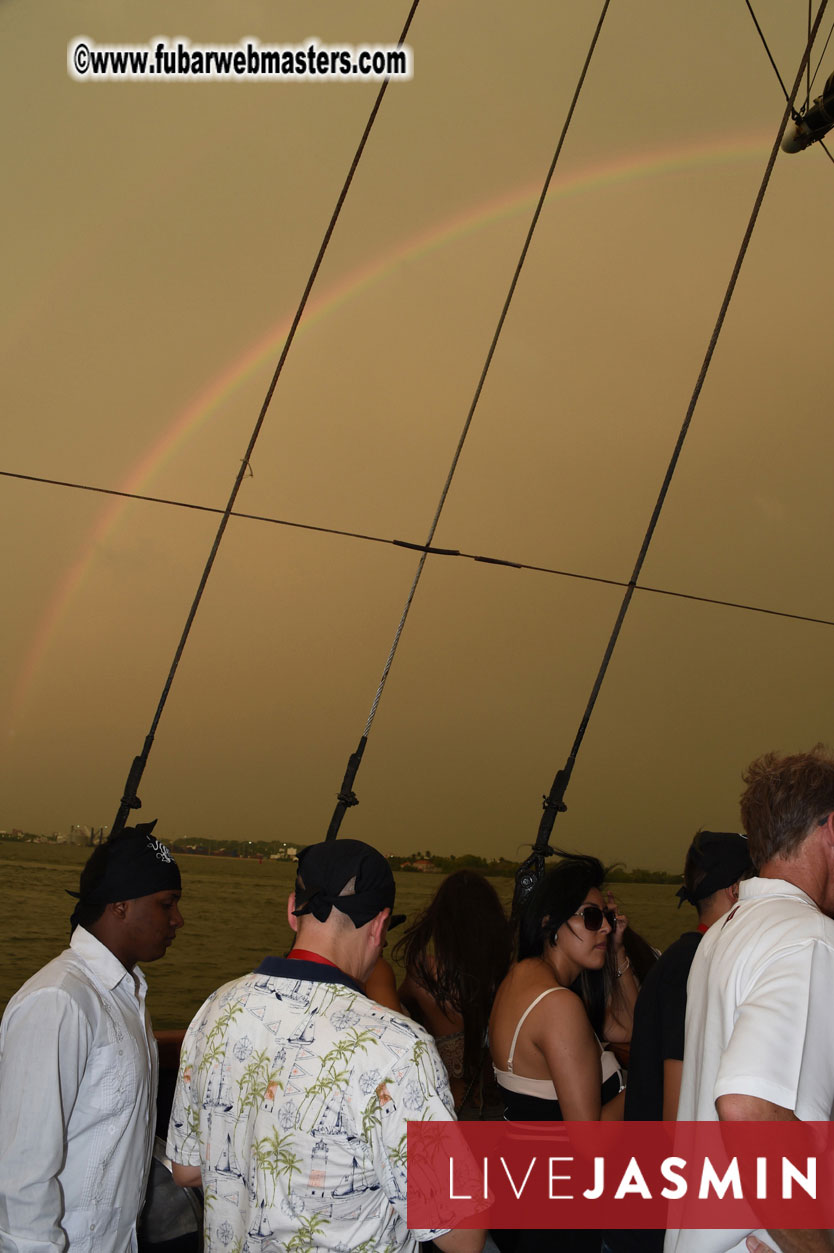 Champagne Networking Pirate Boat