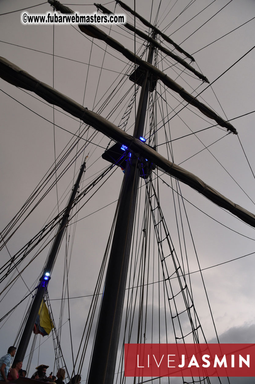 Champagne Networking Pirate Boat