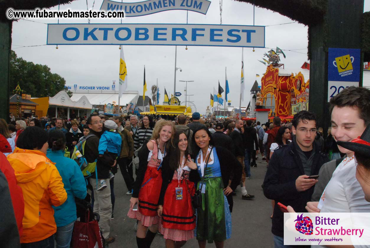 Beer tent seating in the legendary Hacker Festzelt