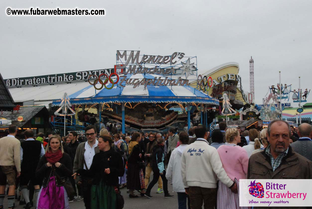 Beer tent seating in the legendary Hacker Festzelt