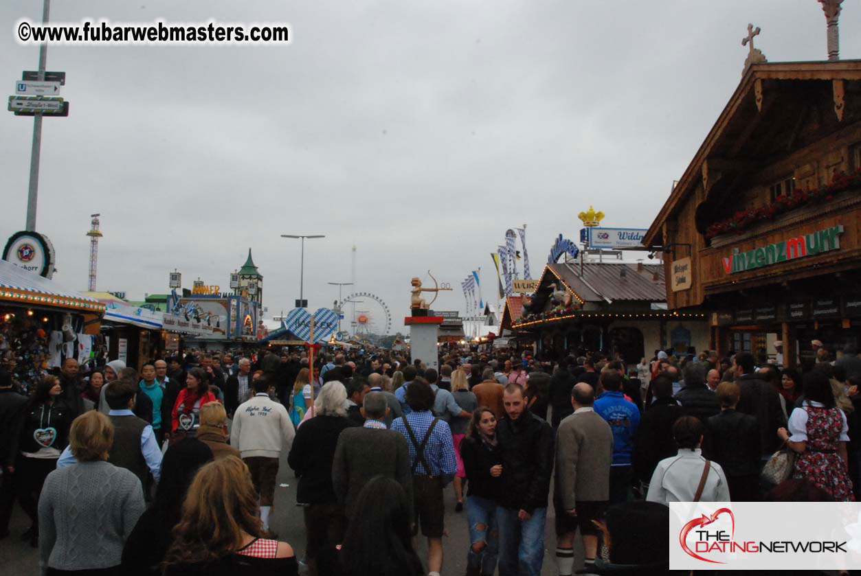 Beer tent seating in the legendary Hacker Festzelt