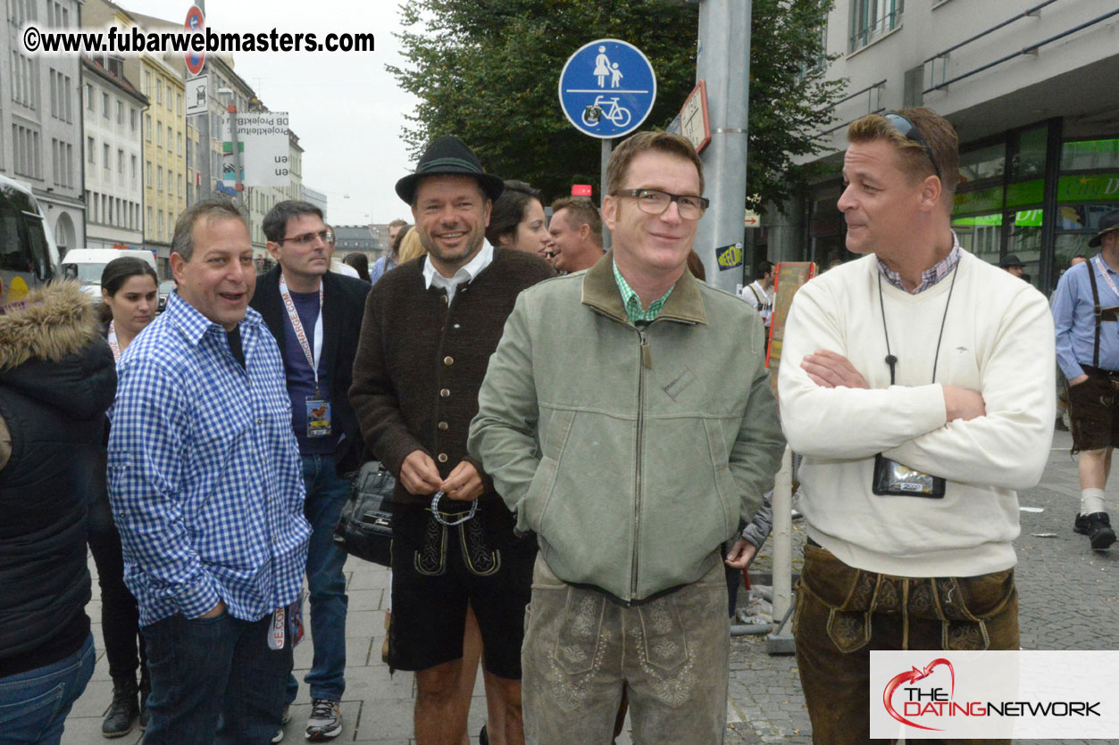 Beer tent seating in the legendary Hacker Festzelt