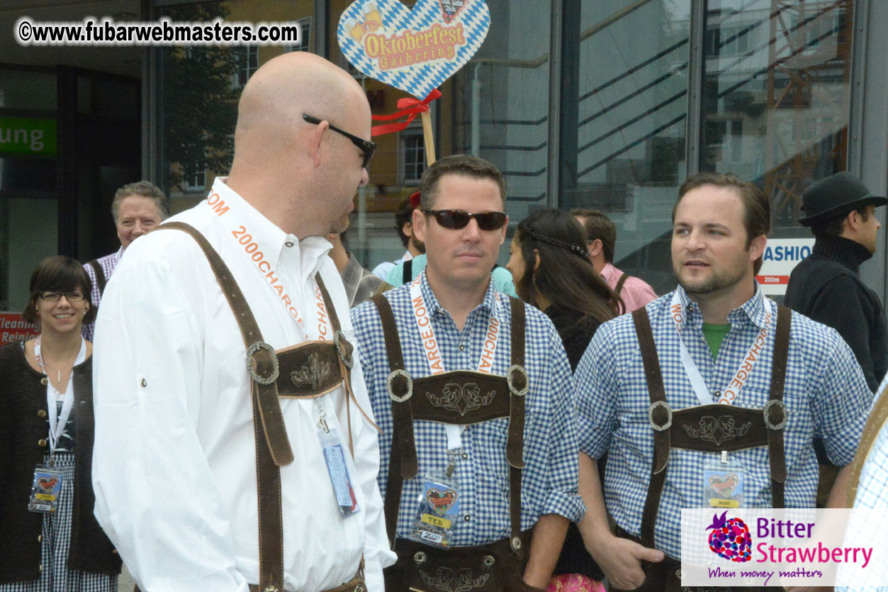 Beer tent seating in the legendary Hacker Festzelt