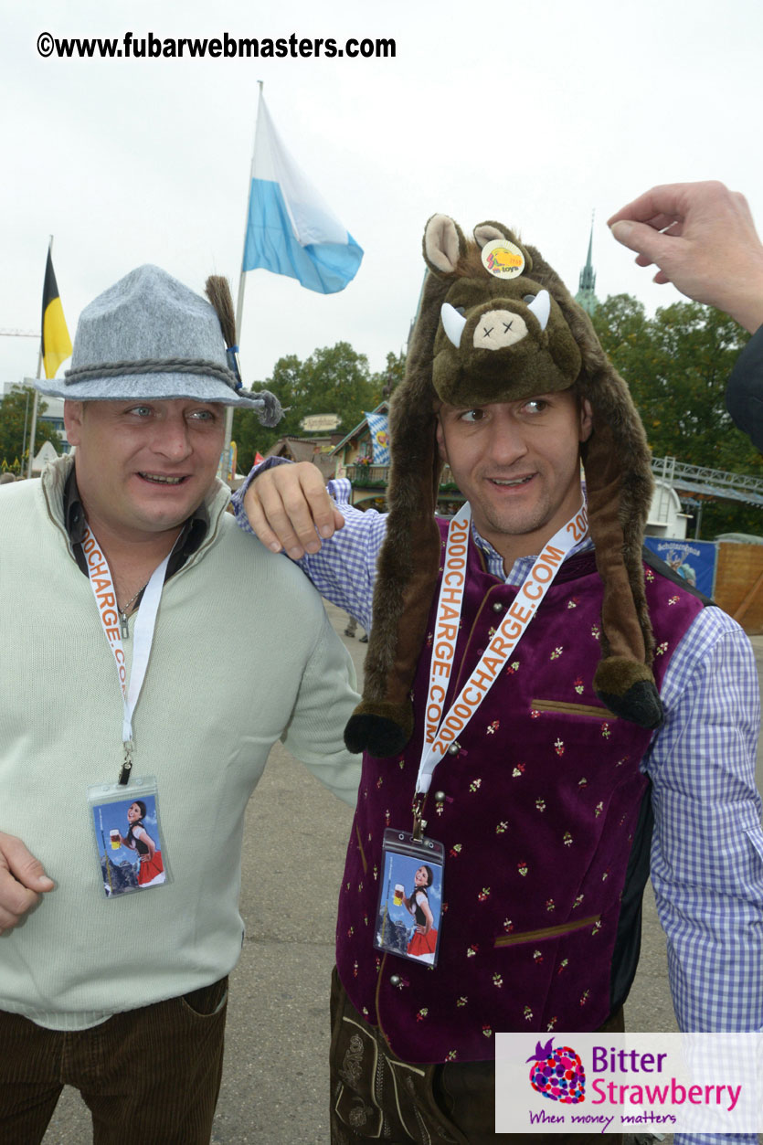 Beer tent seating in the legendary Hacker Festzelt