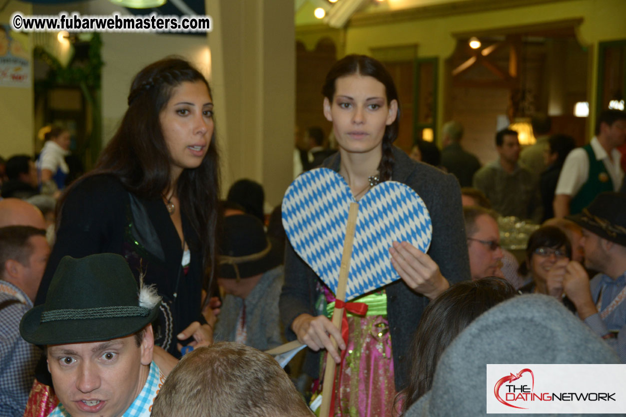 Beer tent seating in the legendary Hacker Festzelt