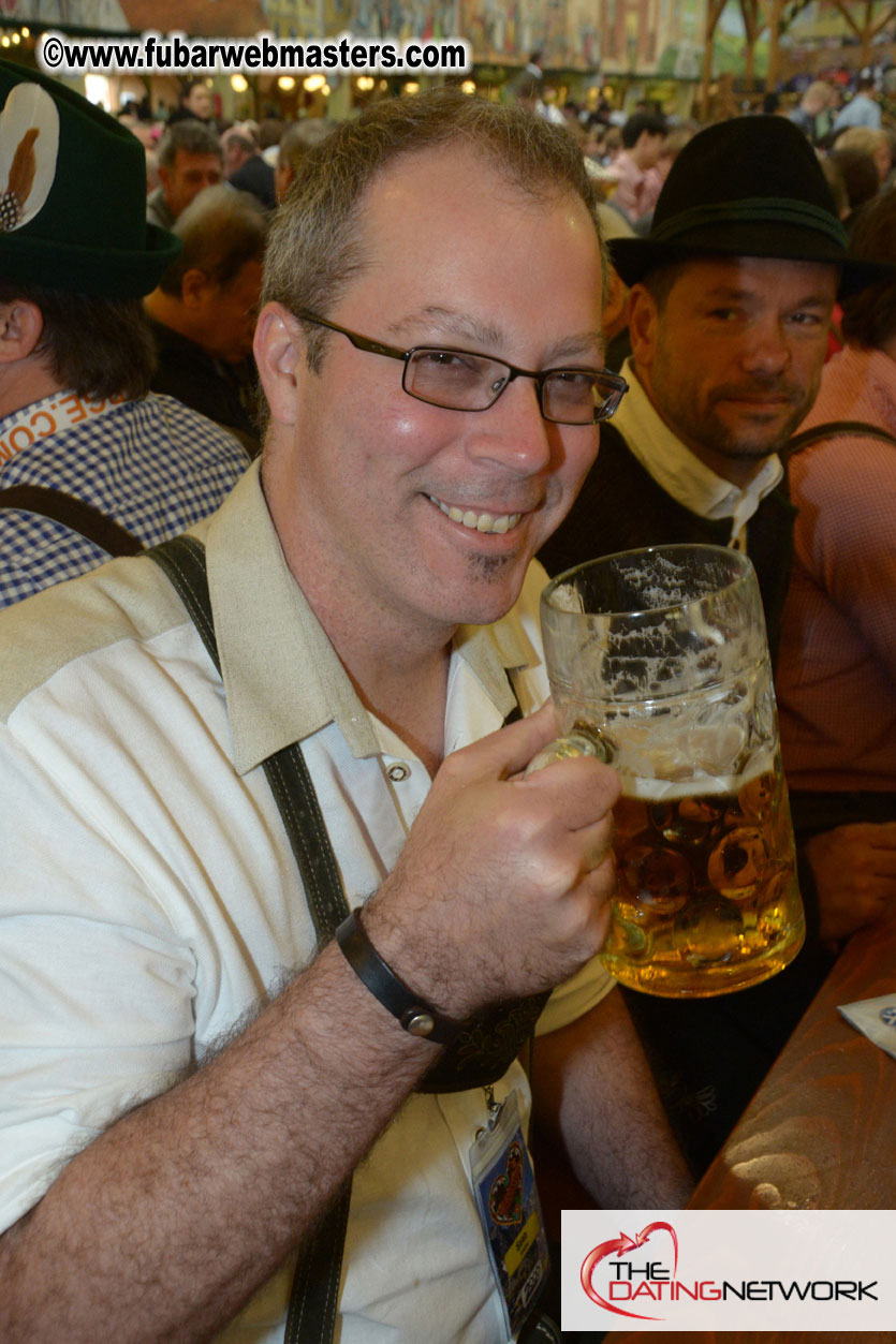 Beer tent seating in the legendary Hacker Festzelt
