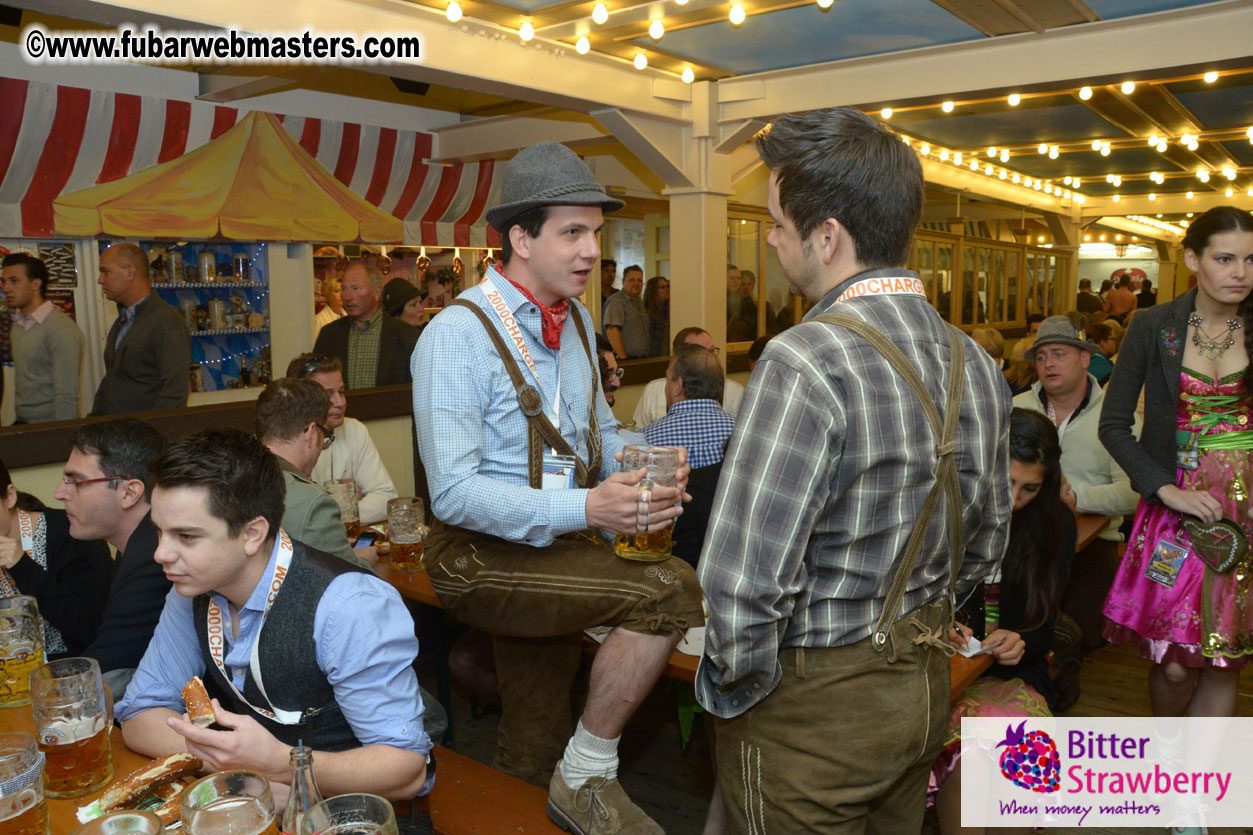 Beer tent seating in the legendary Hacker Festzelt