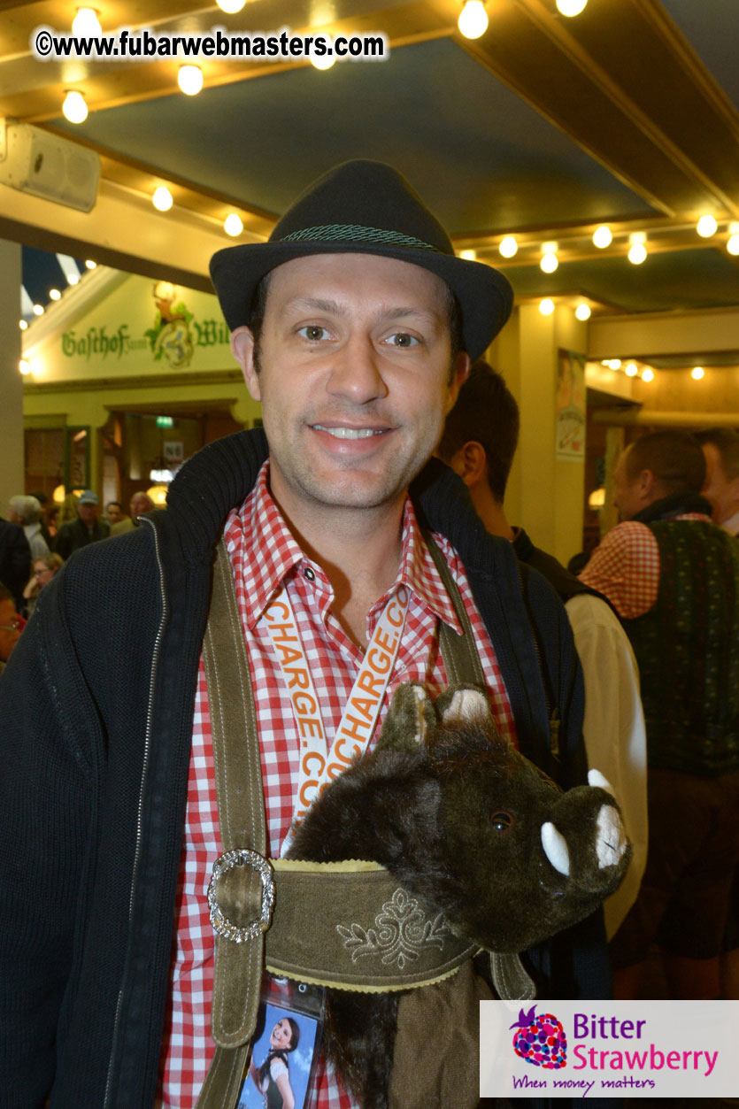 Beer tent seating in the legendary Hacker Festzelt