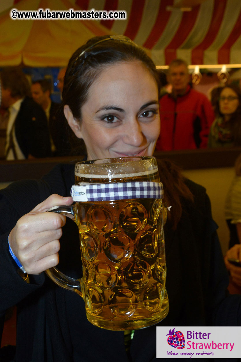 Beer tent seating in the legendary Hacker Festzelt