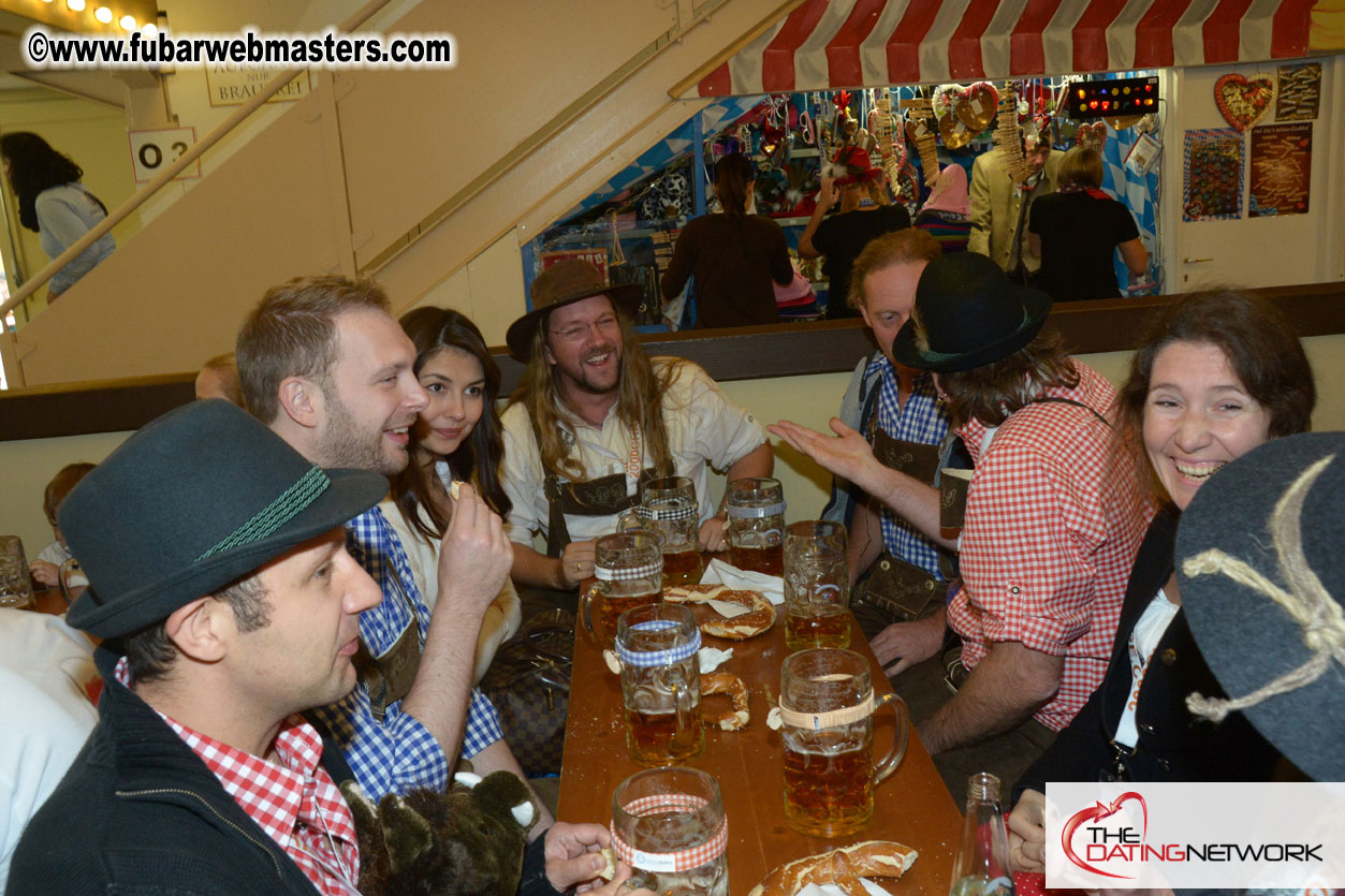 Beer tent seating in the legendary Hacker Festzelt