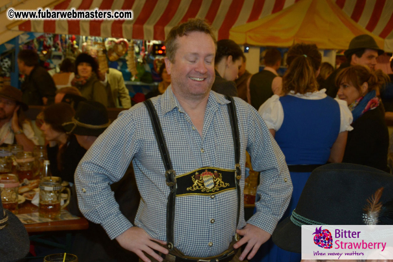 Beer tent seating in the legendary Hacker Festzelt