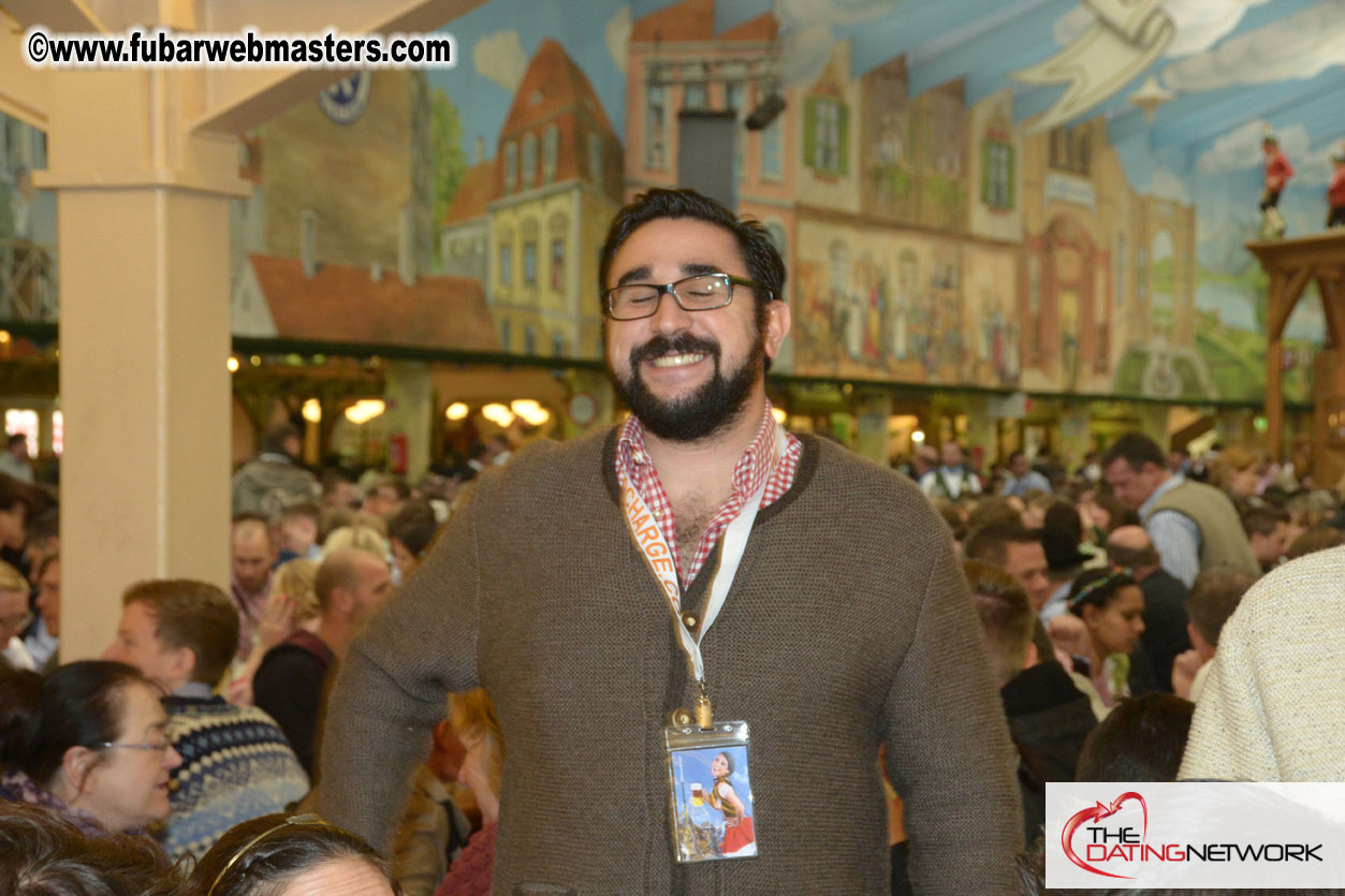 Beer tent seating in the legendary Hacker Festzelt