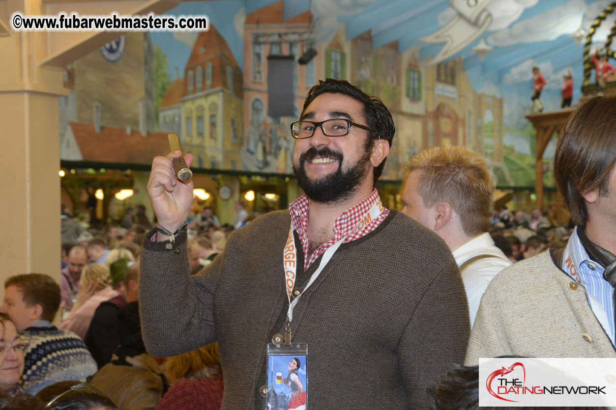 Beer tent seating in the legendary Hacker Festzelt