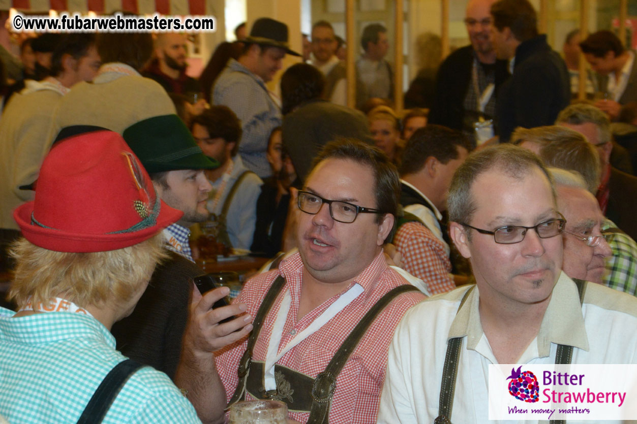 Beer tent seating in the legendary Hacker Festzelt