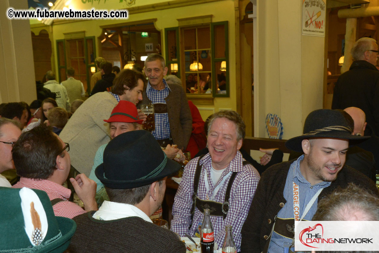 Beer tent seating in the legendary Hacker Festzelt