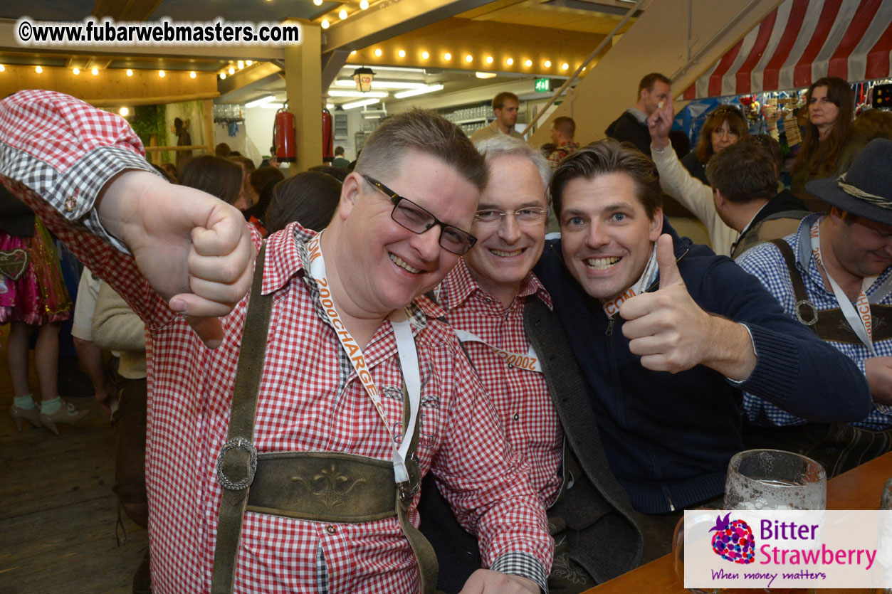 Beer tent seating in the legendary Hacker Festzelt