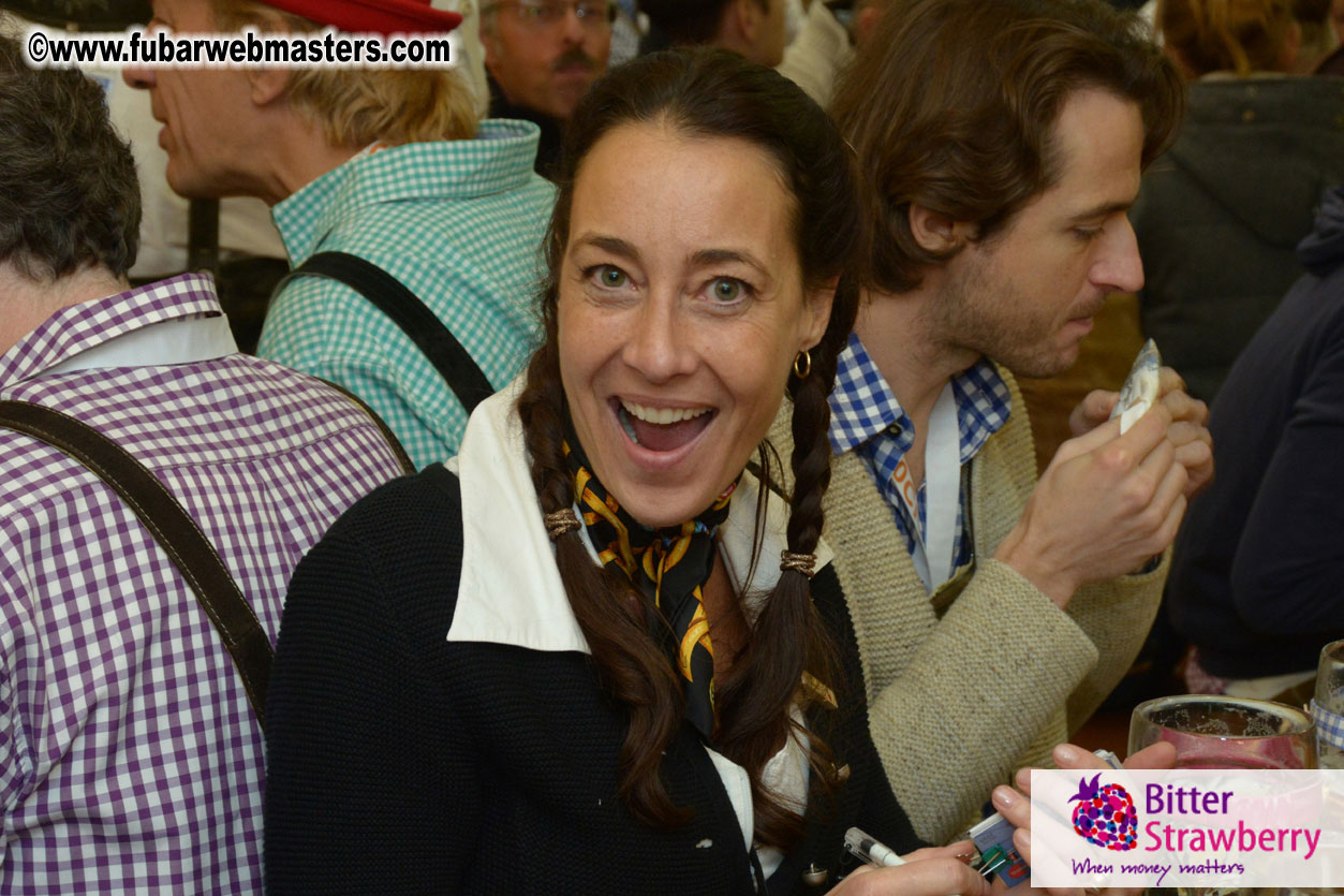 Beer tent seating in the legendary Hacker Festzelt