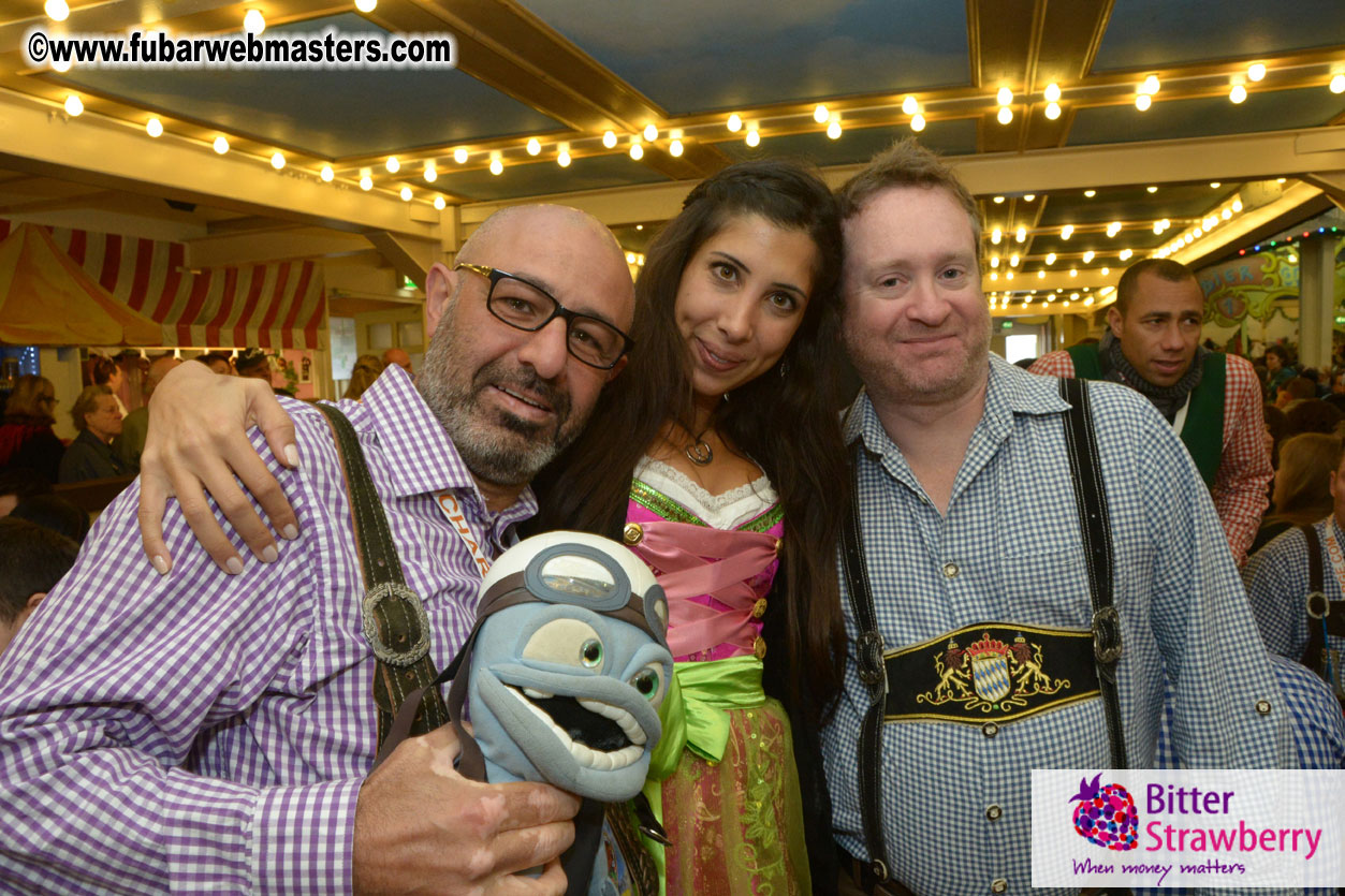 Beer tent seating in the legendary Hacker Festzelt