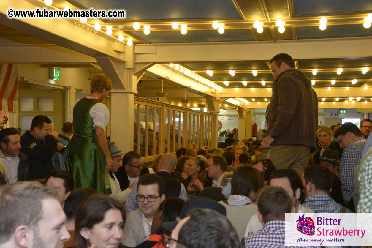 Beer tent seating in the legendary Hacker Festzelt