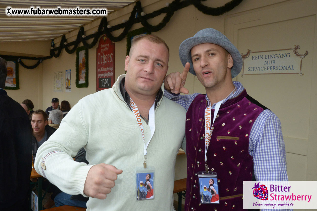 Beer tent seating in the legendary Hacker Festzelt