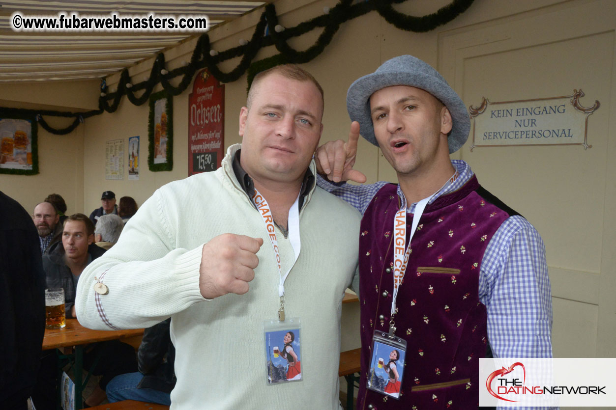 Beer tent seating in the legendary Hacker Festzelt