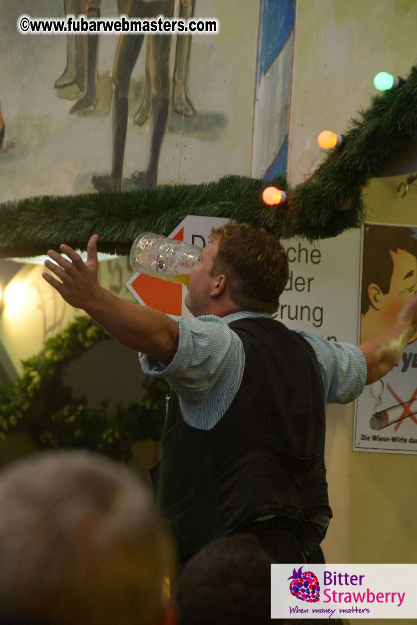 Beer tent seating in the legendary Hacker Festzelt