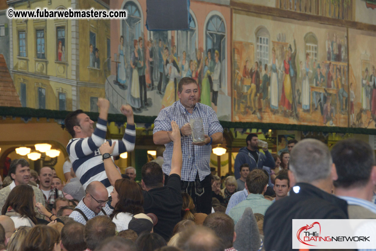 Beer tent seating in the legendary Hacker Festzelt