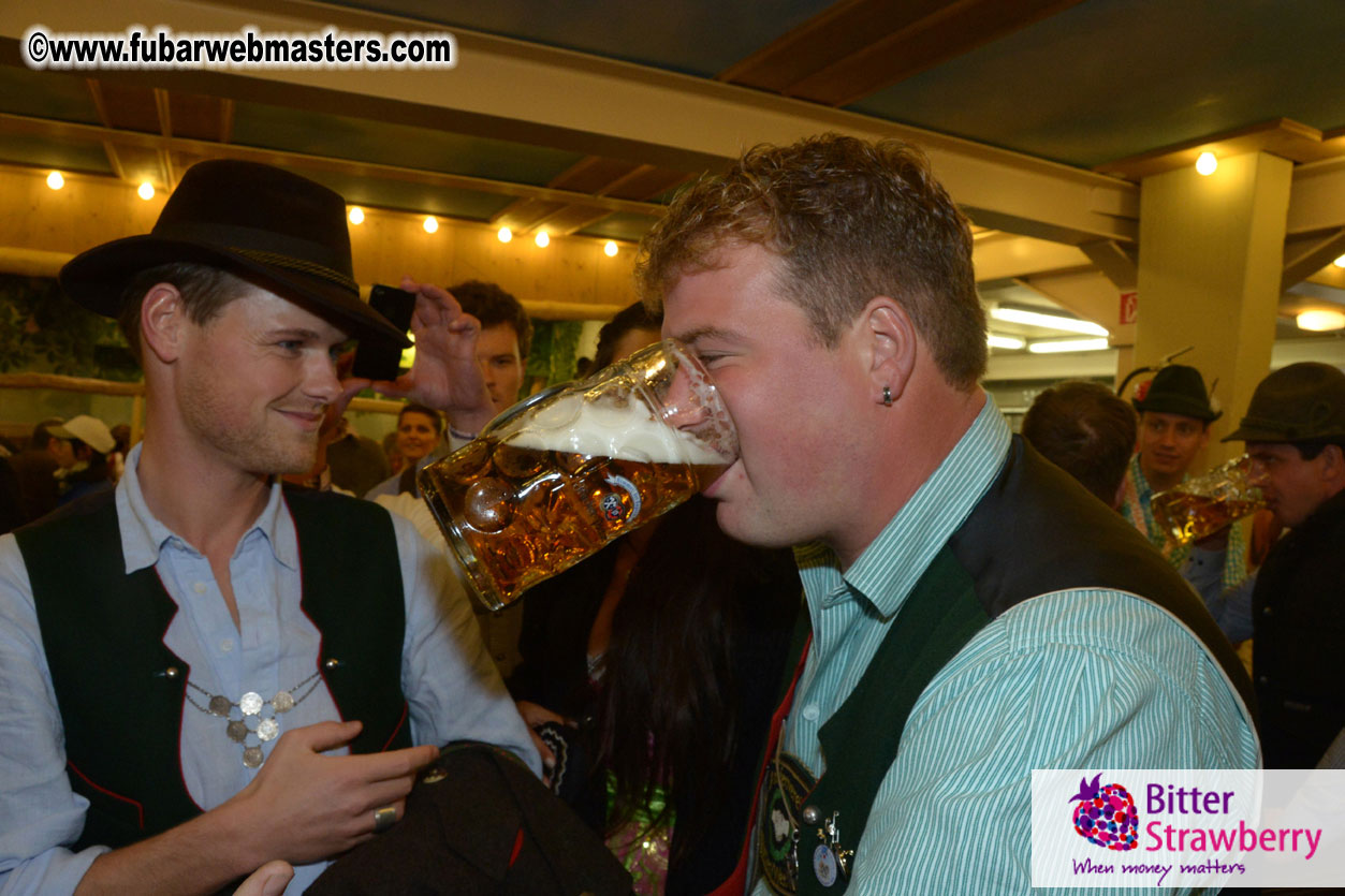 Beer tent seating in the legendary Hacker Festzelt