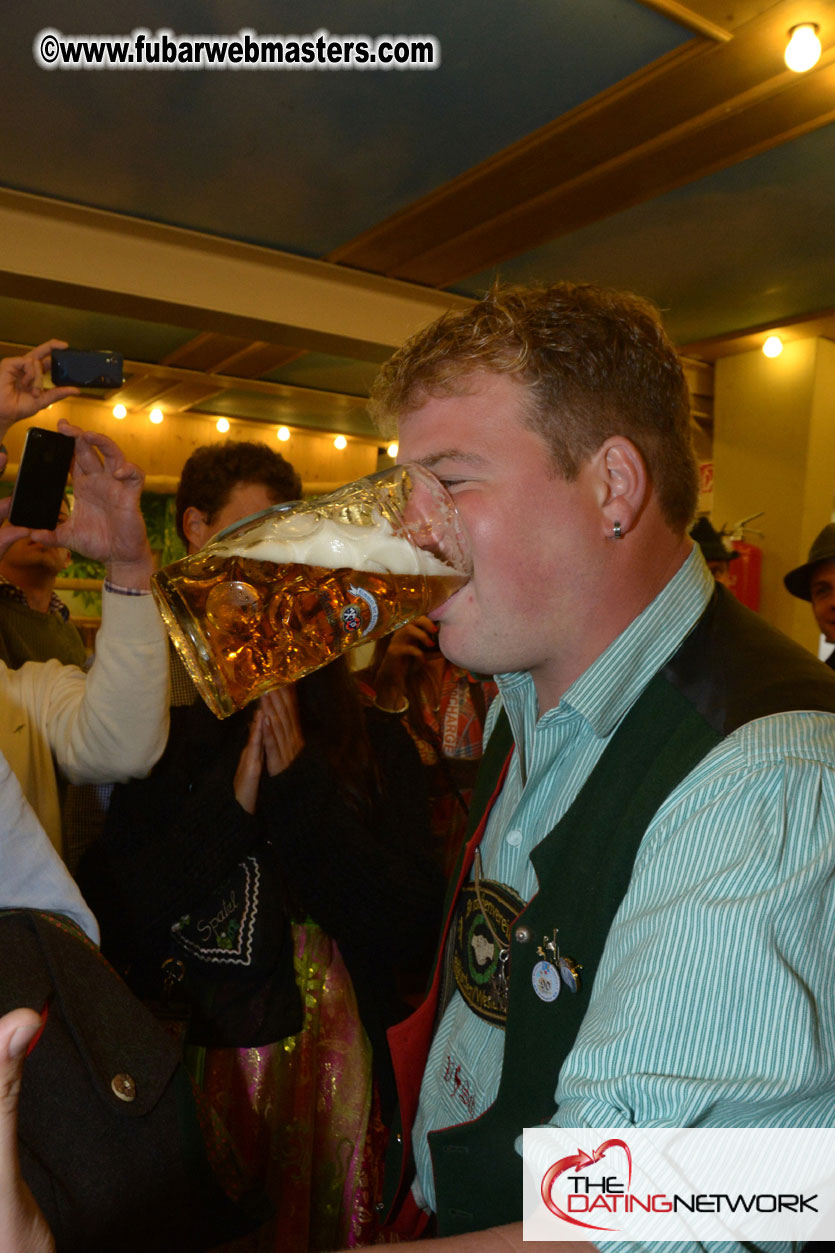 Beer tent seating in the legendary Hacker Festzelt