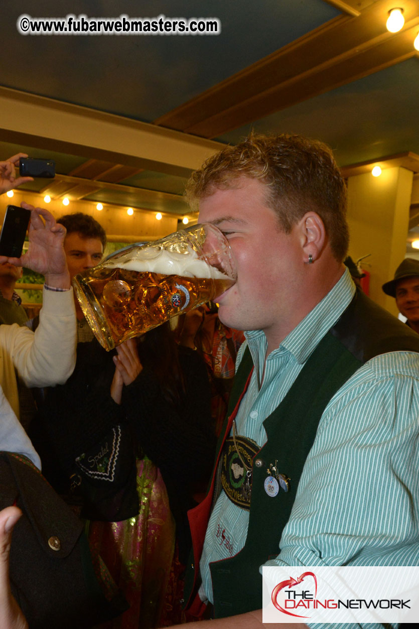 Beer tent seating in the legendary Hacker Festzelt