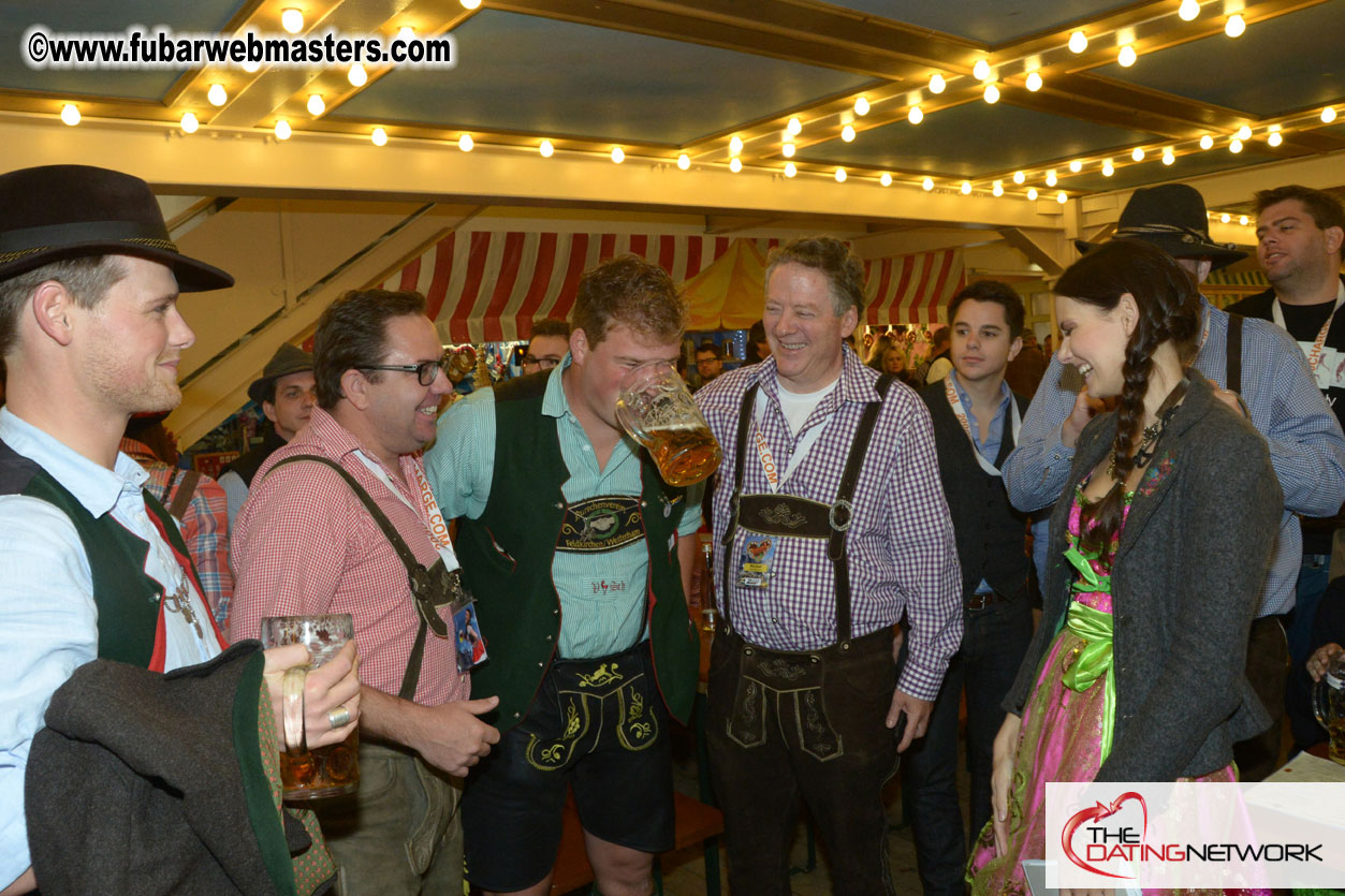 Beer tent seating in the legendary Hacker Festzelt
