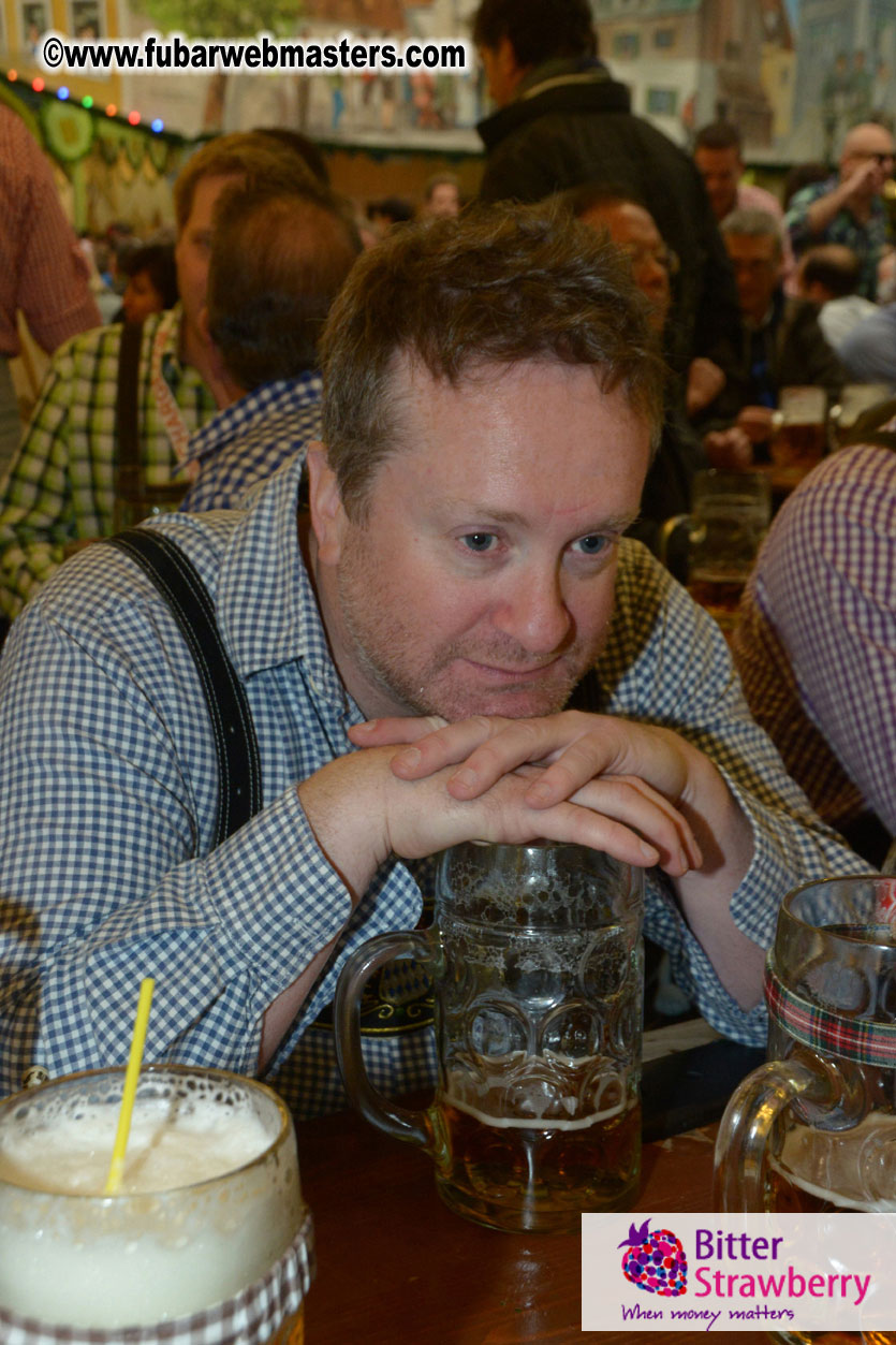 Beer tent seating in the legendary Hacker Festzelt