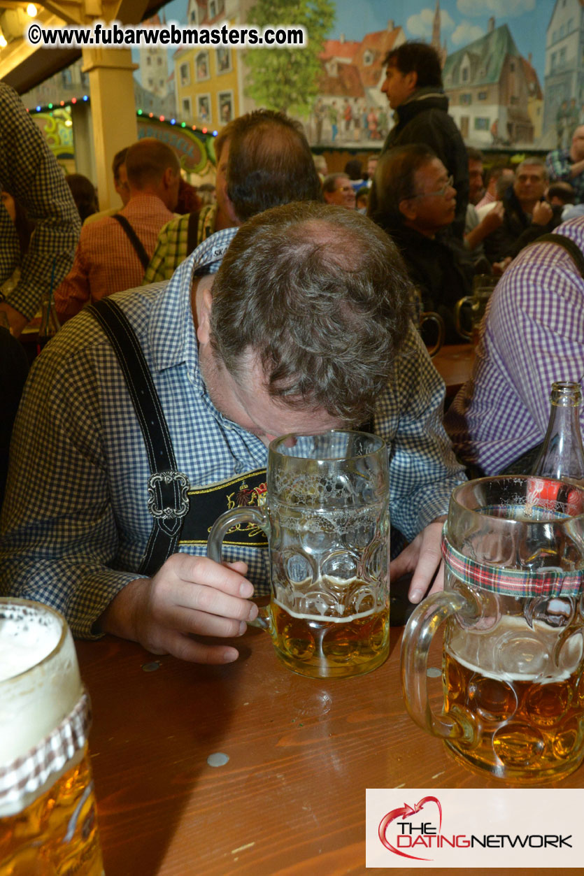 Beer tent seating in the legendary Hacker Festzelt