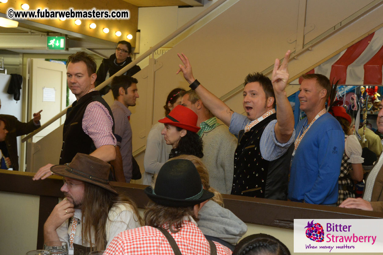 Beer tent seating in the legendary Hacker Festzelt