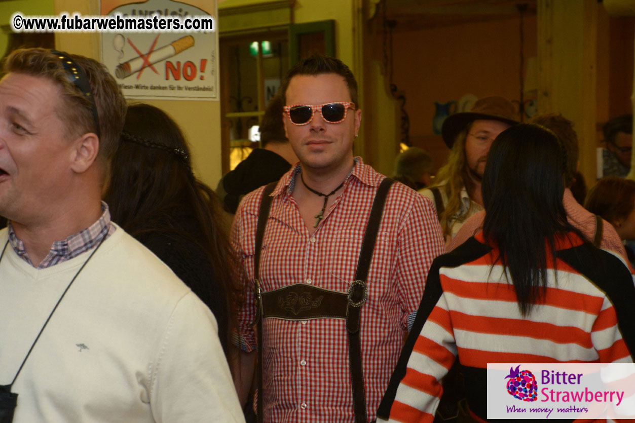 Beer tent seating in the legendary Hacker Festzelt