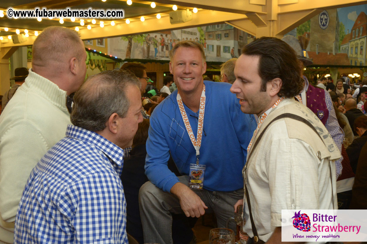 Beer tent seating in the legendary Hacker Festzelt
